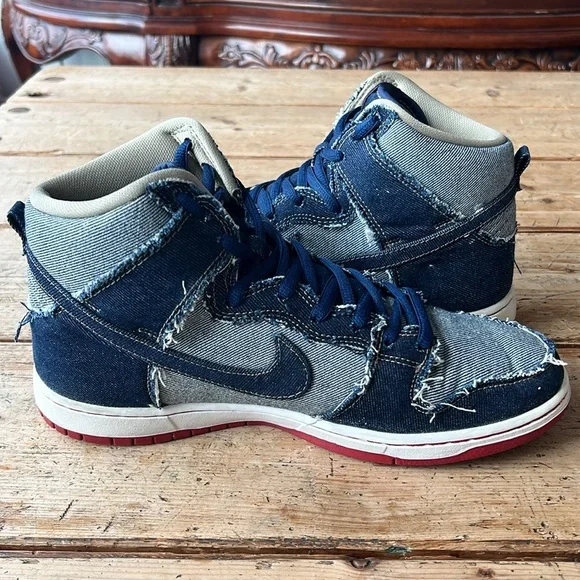 Nike SB Dunk High QS "Reese Forbes Denim" Sneakers - Picture 9 of 14
